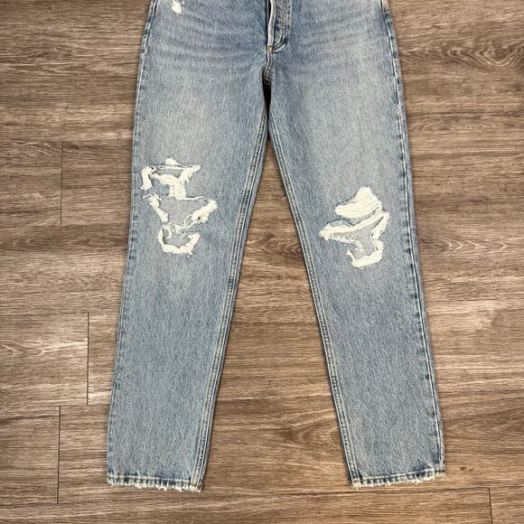 NWT AGOLDE Fen High-Rise Relaxed Taper Denim Jeans in Color Wander (Sz 26) - Picture 9 of 11